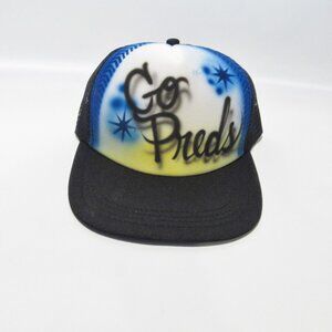 Nashville Predators Go Preds Airbrushed Hat Snapback Flat Bill